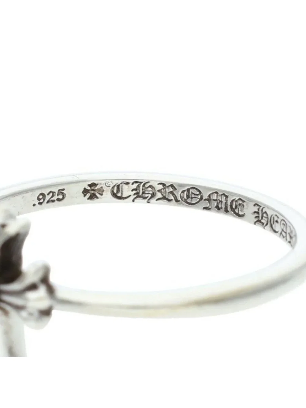 Chrome Hearts Bubblgm CH Bubblegum CH Cross Silver Ring